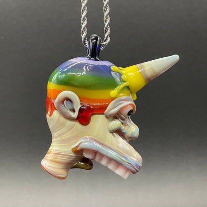 Ice cream kid glass pendant