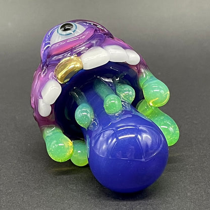 About last night glass mushroom pendant by Leviathan Glass - artisan detail