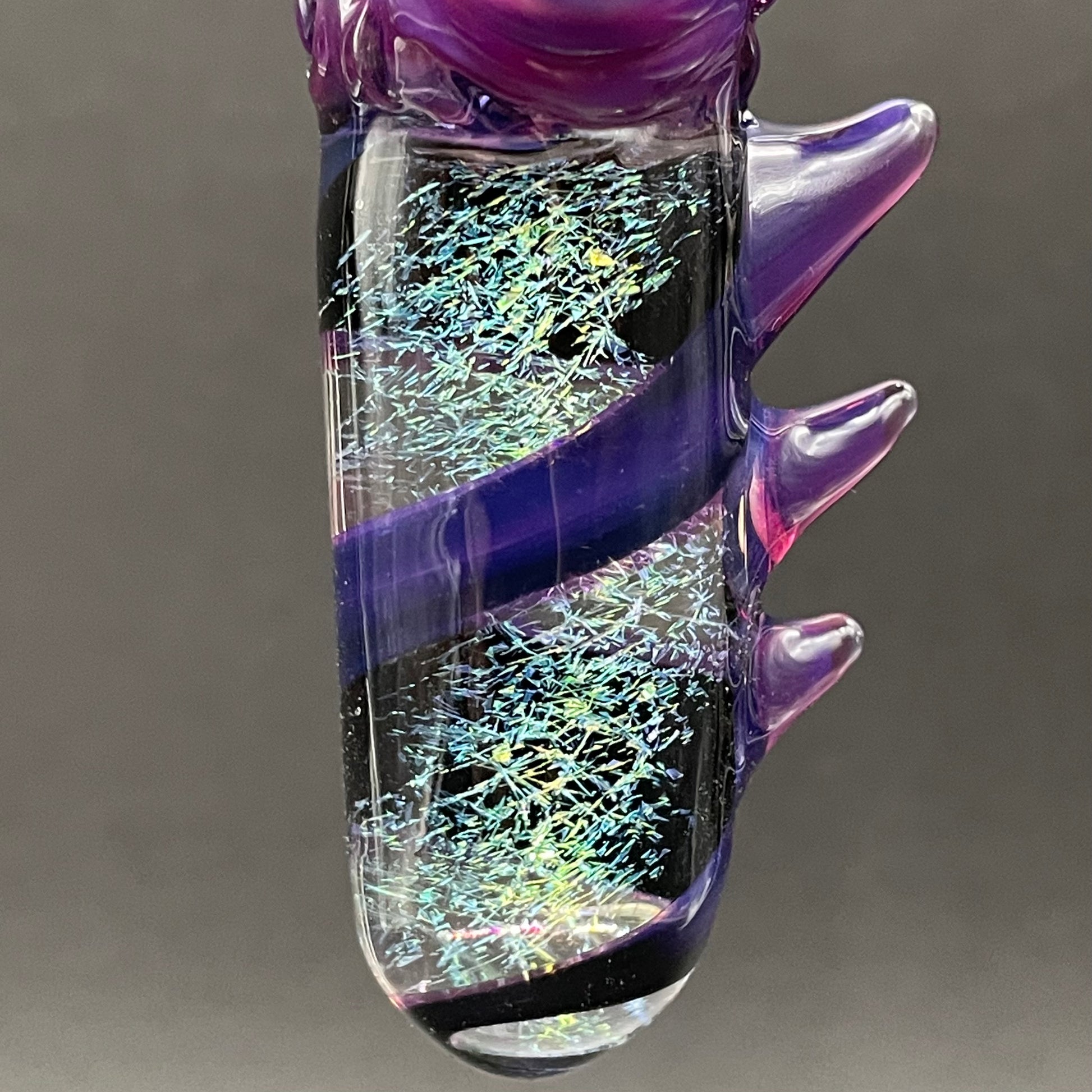 Hand-blown Royal jelly dichroic cyclops pendant - Leviathan Glass original