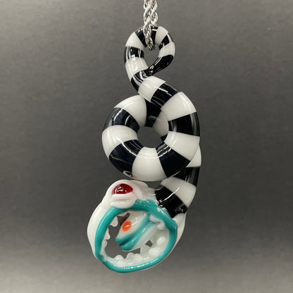 Beetlejuice Inspired solid glass Sandworm  Sculpture
