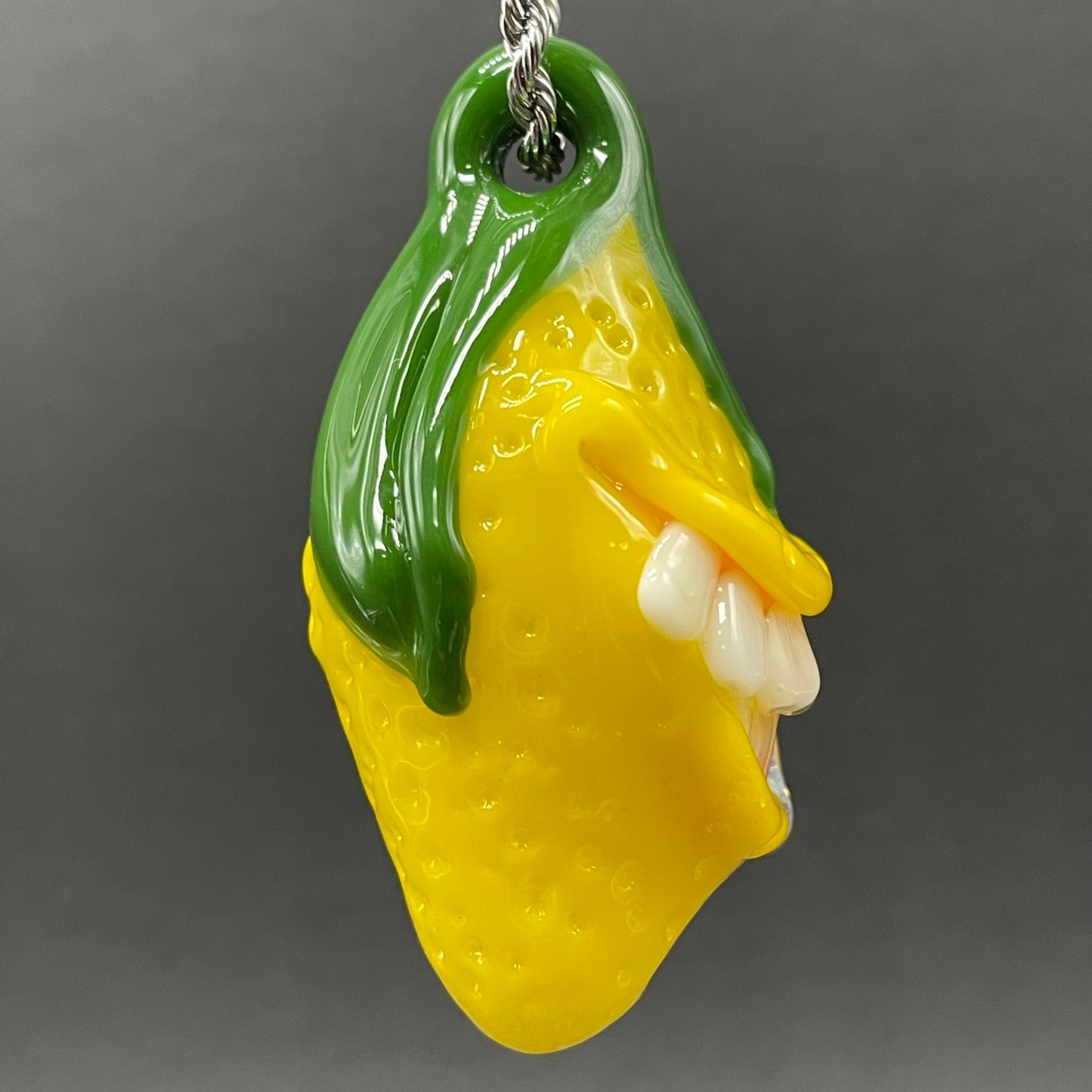 Grinning lemon pendant