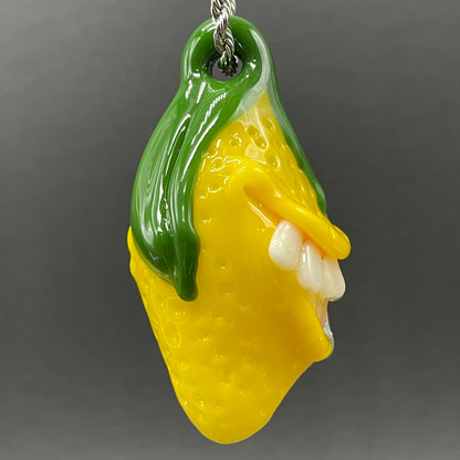Grinning lemon pendant