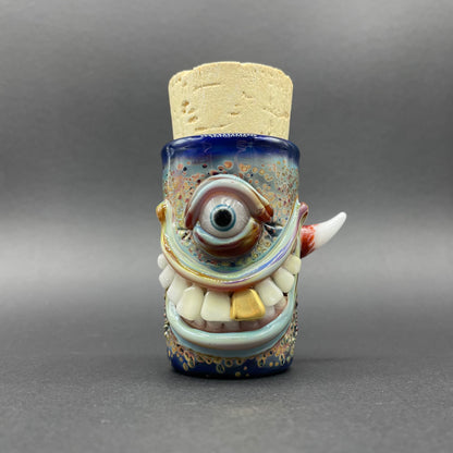 Smiley face cork jar