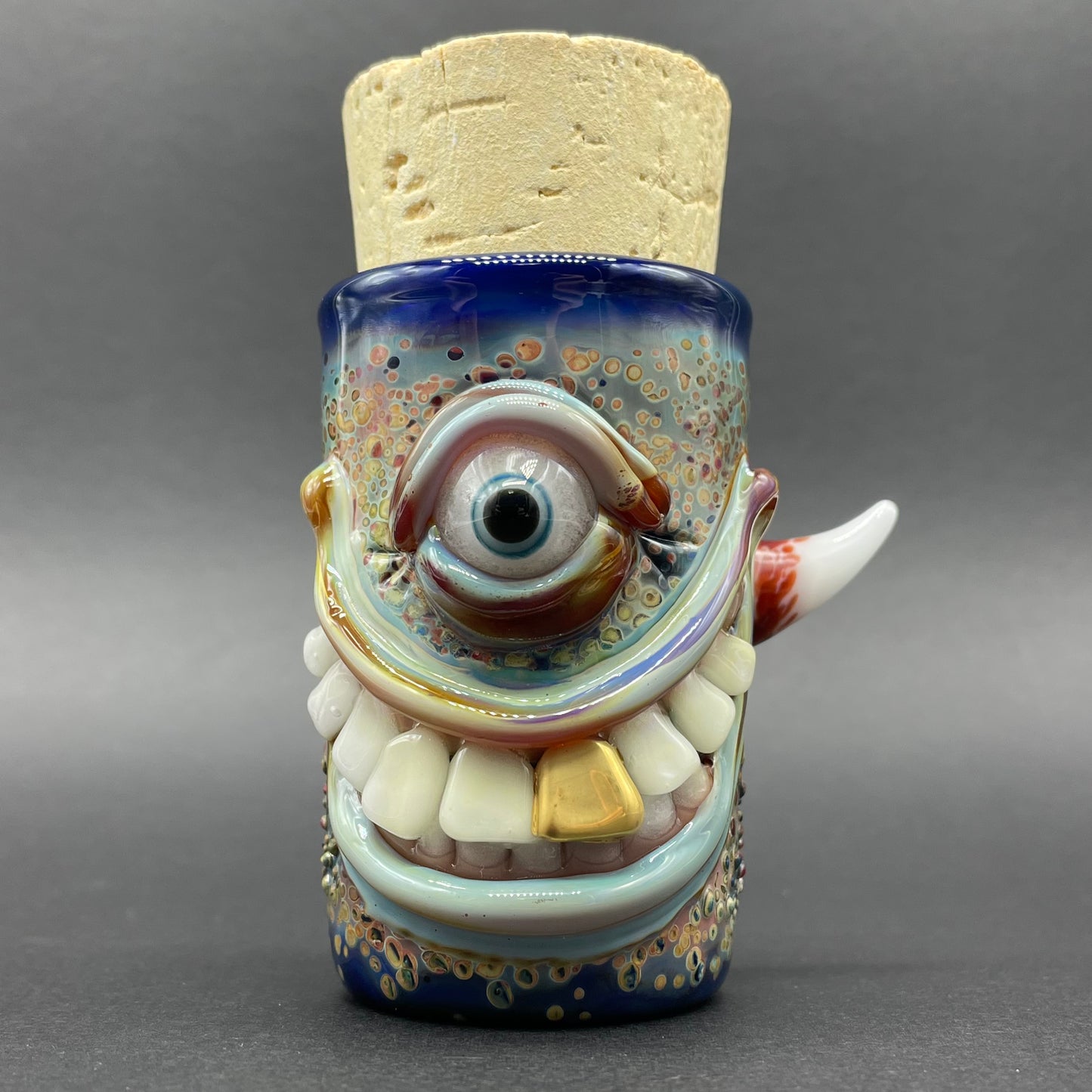 Smiley face cork jar