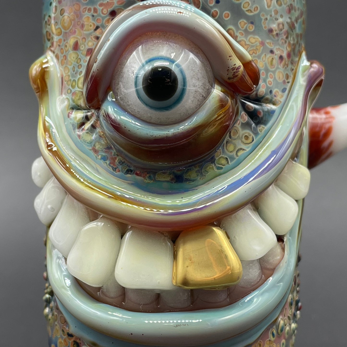 Smiley face cork jar