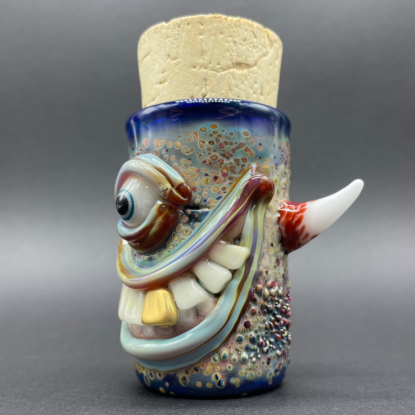 Smiley face cork jar