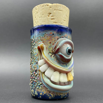 Smiley face cork jar
