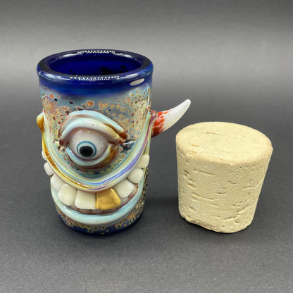 Smiley face cork jar