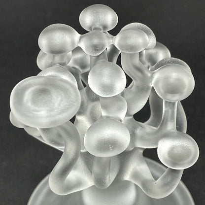 small glass mushroom sculpture