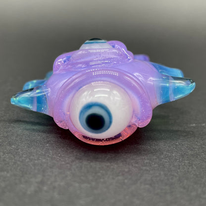 Pink slime evil eye pendant