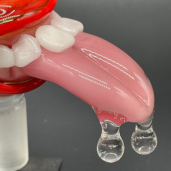 14mm red blacklight reactive slide set with tongue and horn