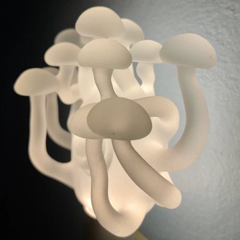 Large Mushroom, frosted clear glass led night light. #1